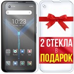 Комплект из 3-x защитных гибридных стекл Krutoff для Blackview BL5000 - фото 492973