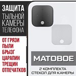 Стекло защитное гибридное МАТОВОЕ Krutoff для камеры Google Pixel 4 XL (2 шт.) - фото 493011