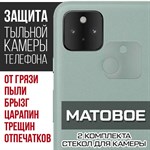 Стекло защитное гибридное МАТОВОЕ Krutoff для камеры Google Pixel 5 (2 шт.) - фото 493012