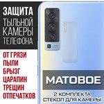 Стекло защитное гибридное МАТОВОЕ Krutoff для камеры Vivo X50 (2 шт.) - фото 500494