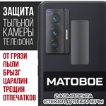 Стекло защитное гибридное МАТОВОЕ Krutoff для камеры Vivo X70T (2 шт.) - фото 500613