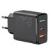 СЗУ Krutoff CH-08 USB-C+USB-A, PD3.0, QC3.0, 18W (black) - фото 63104