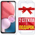 Комплект из 3-x защитных гибридных стекл Krutoff для Samsung Galaxy A13 - фото 517600