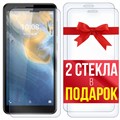 Комплект из 3-x защитных гибридных стекл Krutoff ZTE Blade A31 - фото 608830