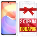 Комплект из 3-x защитных гибридных стекл Krutoff ZTE S30 Pro - фото 608856