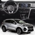 Защитное гибридное стекло Krutoff для экрана мультимедии Kia Sportage IV Рест 2018 - н.в - фото 638613