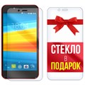 Комплект из 2-x защитных гибридных стекл Krutoff для DEXP A350 Mix - фото 653000