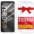 Комплект из 3-x защитных гибридных стекл Krutoff для INFINIX Zero 5G - фото 653112