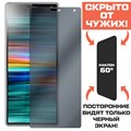 Стекло защитное гибридное Антишпион Krutoff для Sony Xperia XA3 - фото 653312