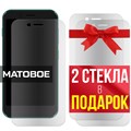 Комплект из 3-x защитных гибридных стекол МАТОВЫХ Krutoff для BQ 5060L Basic - фото 747587