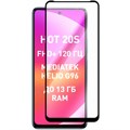 Стекло защитное Full Glue Premium Krutoff для INFINIX Hot 20S черное - фото 807759