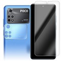 Стекло защитное гибридное Krutoff для Xiaomi Poco M4 Pro + защита камеры (2 шт.) - фото 854068