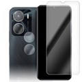 Стекло защитное гибридное Krutoff для Vivo Y16 + защита камеры (2 шт.) - фото 857843