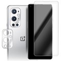 Стекло защитное гибридное Krutoff для OnePlus 9 Pro + защита камеры (2 шт.) - фото 919849