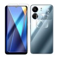 Комплект из защитных гибридных стекол Krutoff для Xiaomi Poco C65 перед/зад/камера - фото 991078